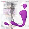 Pictor estimulador para parejas con succionador y vibrador